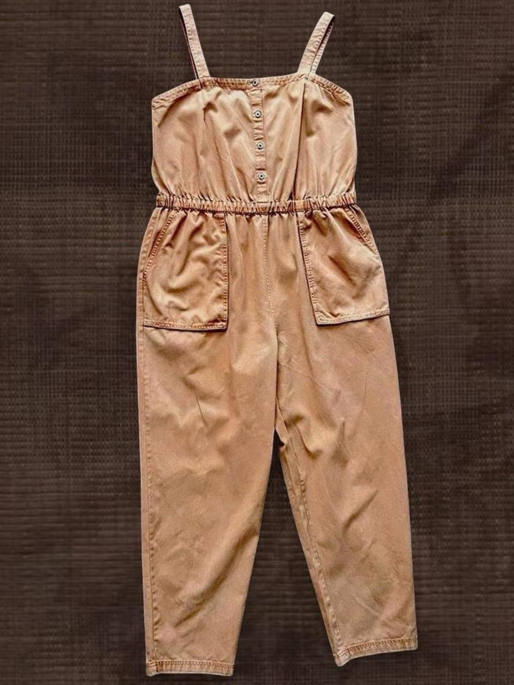 Treasure & Bond Sleeveless Utility Jumpsuit - Burnt Orange